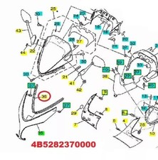 4B5282370000 GUARNIZIONE COPERCHIO SCUDO ANTERIORE YAMAHA TMAX T-MAX 500 08 11