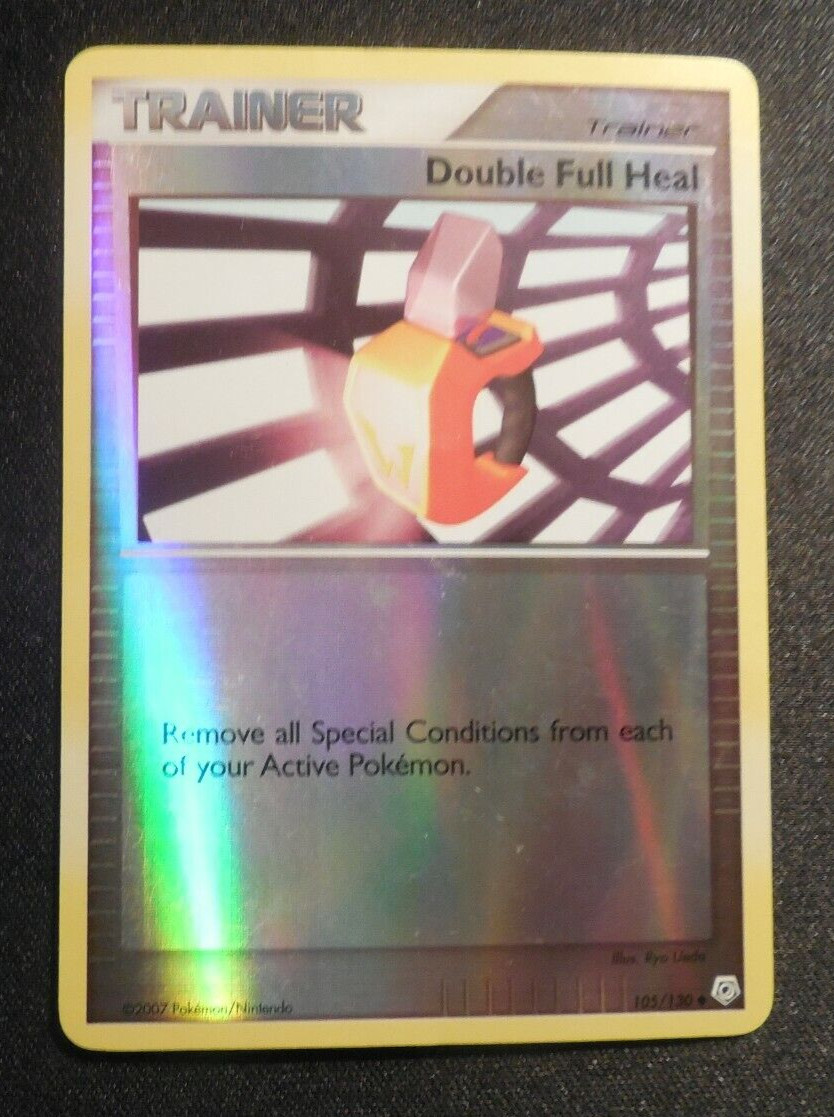 Uncommon Double Full Heal Pokemon Trainer Card, Diamond & Pearl Set 105/130