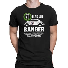Mens 70th BIRTHDAY T-Shirt OLD BANGER 70 Years Old Funny Premium Quality Gift