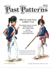 Past Patterns 0032 - 1789-1829 FEDERALIST ERA US ARMY ARTILLERY COAT Sizes 4-6