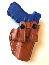 Leather IWB Holster for GLOCK 19 / 23 / 32 / 36, M&P Shield EZ 9mm - (#7319 BRN)
