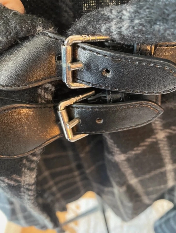 Capa de lana gris Ralph Lauran, talla - mediana, patrón a cuadros Foto 3 de 3