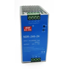 NEW NDR-240-24 24 Volt 10 Amp 240 Watt Industrial DIN Rail Power Supply