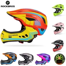 ROCKBROS Kids Full Face Helmet Ultralight Toddler Helmet Detachable for Ages3-16