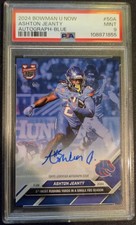 ASHTON JEANTY 2024 BOWMAN U NOW AUTO-BLUE #50A 49/49 PSA 9 Bookend