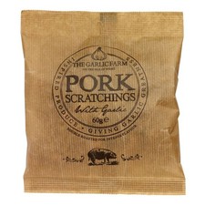 The Garlic Farm | Garlic Pork Scratchings | 15 x 60g