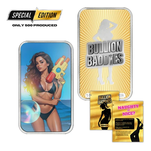 Bullion Baddies Series 6 Summer Sweet Edition Colorized 1 oz Silver Bar Sealed