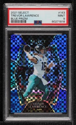 2021 Panini Select Premier Level Blue Prizm 84/149 Trevor Lawrence Rookie RC v9t