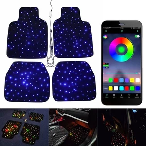 Fibre optique Starlight Tapis de voiture Étoile lumière LED Avec des rugs APP Télécommande