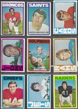 1972 TOPPS FOOTBALL lot of 224 Cards, EX-MT to NM-MT--AWESOME!
