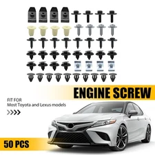 50pcs For Engine Toyota Lexus Under Cover Clips Underbody Mudguard Shield Screws