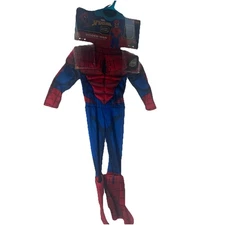Marvel Spider-Man Kids Costume 3T/4T, Muscle Chest, Gloves, Mask. {107}.