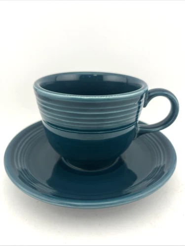 Fiesta Juniper Tea Cup and Saucer Set Retired Fiestaware Homer Laughlin