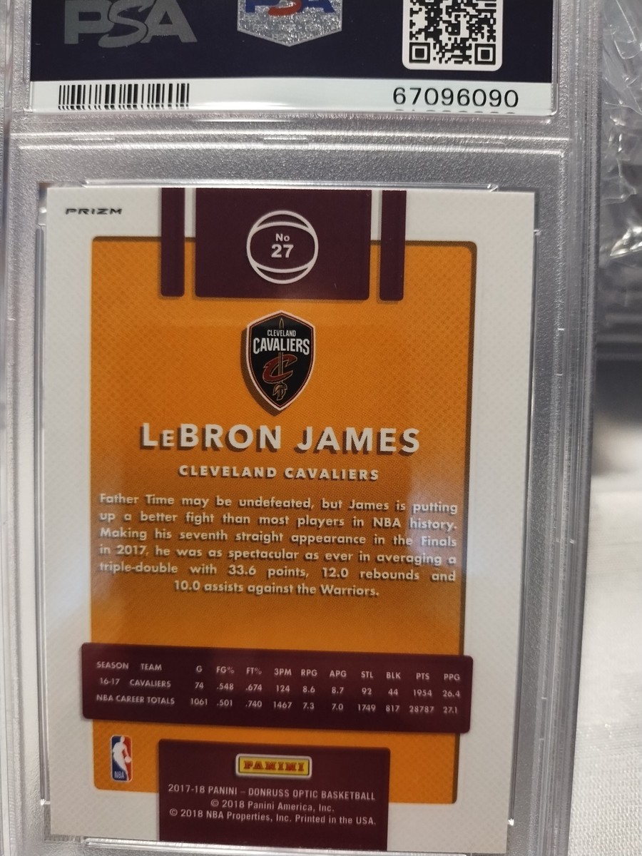 2017 Optic, Lebron James, Fast break Holo, **PSA 10 GEM MINT** | eBay