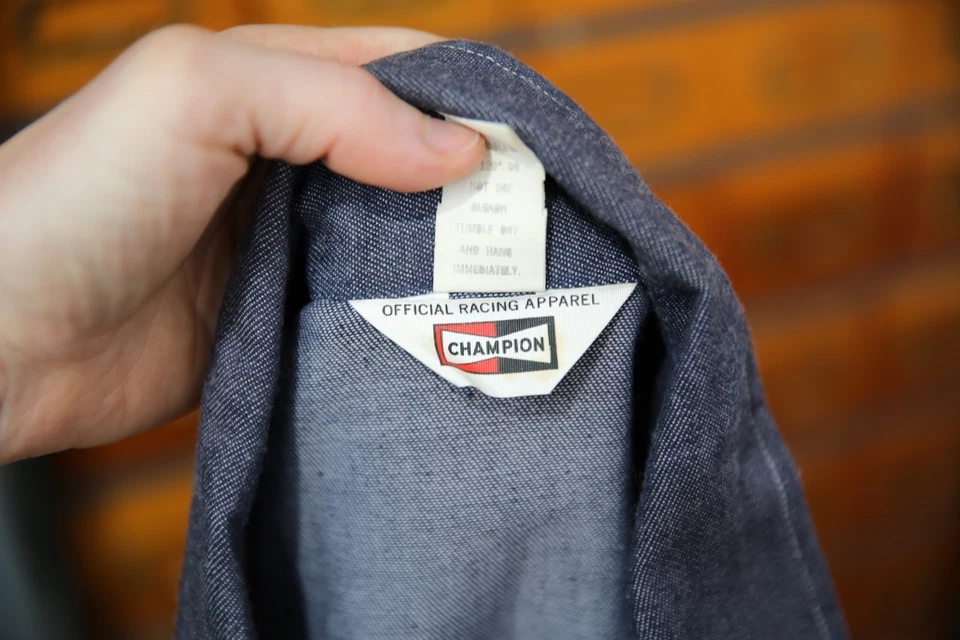 Abrigo de Colección Tareas Denim Chaqueta de Carreras Campeón Bujía Mecánico Para Hombres Mediano Foto 2 de 4