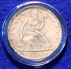 1853-P arrows & rays seated liberty EF/AU