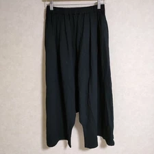 Lintu Laulu Cotton linen Saruel pants black 4-0613M△
