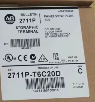 New with Unopened box AB PANELVIEW PLUS 2711P-T6C20D Free Shipping AB
