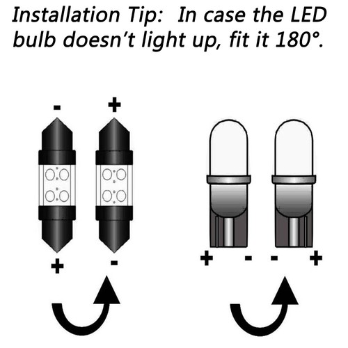 8 Xenon SMD White LED Interior Light Package Kit For Mazda 3 Hatchback 2004-2009 - Picture 7 of 7