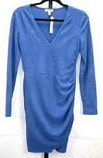 Speechless Blue Sparkle Pullover Dress Long Sleeve NWT Size M