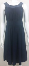 Haani Womens Dress Size Medium Beaded Neckline Sleeveless Blue Evening Cocktail