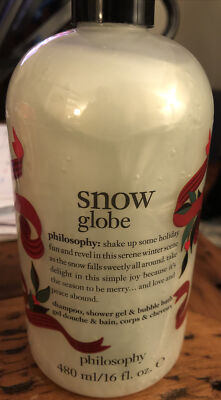 Philosophy SNOW GLOBE 3 in 1 Shampoo Shower Gel Bubble Bath 16oz NEW/Sealed