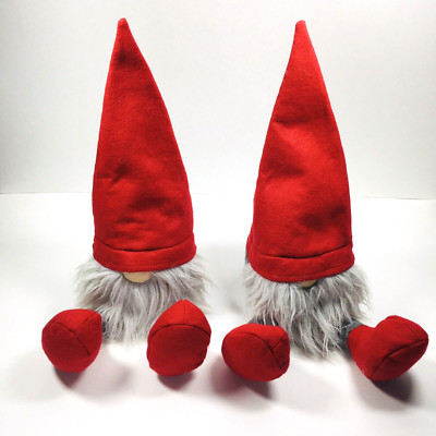 2 IKEA Vinterfint Santa Gnome 12'' Felt Fabric Christmas Decor E1-387