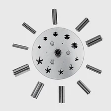 Disc Cutter 2 Different Shapes with 10 Punches - 5 Starfish & 5 Sea Shell Shape