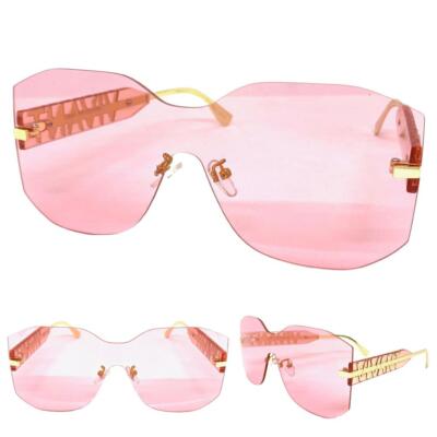 VIVANT 5233 Oversized Shield Sonnenbrille Pink Rahmen Ohne Fassungen