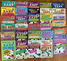 Lot of 6 Dell Penny Press Crossword Puzzle Books Good Easy Fast Fun Unsorted 
