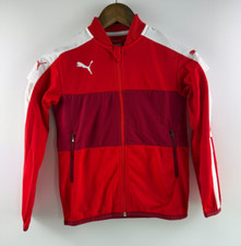 Puma Youth Unisex Veloce Stadium Full Zip Jacket w/ Pockets Red Size L NWT