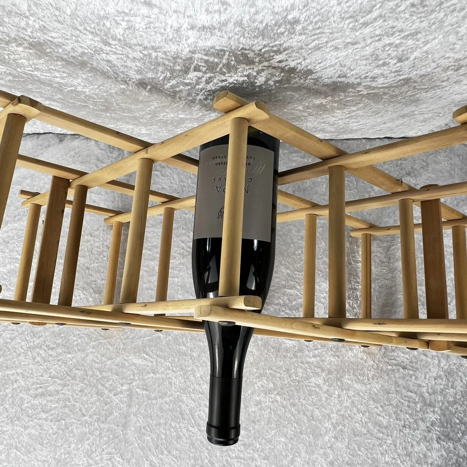 Estante de vino de madera plegable Ikea - Tiene capacidad para 10 botellas de vino Foto 3 de 4