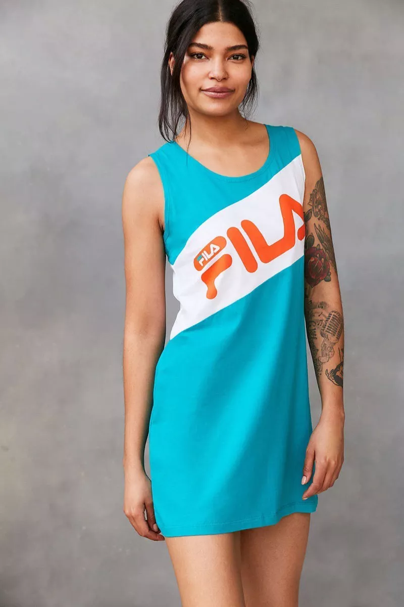 FILA Urban Outfitters Alissa Color Block Cotton Dress Size Small