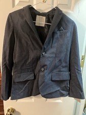 ZARA Kids Long Sleeve Jacket Blend Blazer Gray Extrafine Wool Size 10/CM 140 EUC