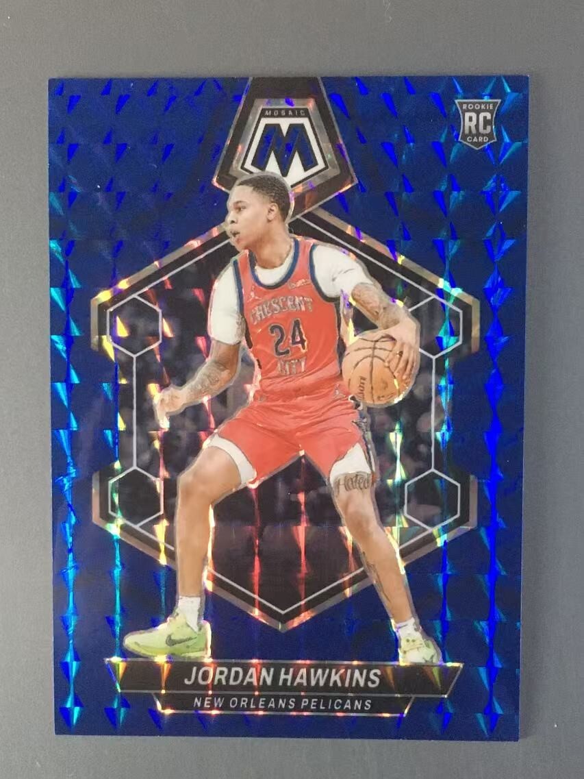 Jordan Hawkins 2023-24 Panini Mosaic Blue Prizm /199 RC #243