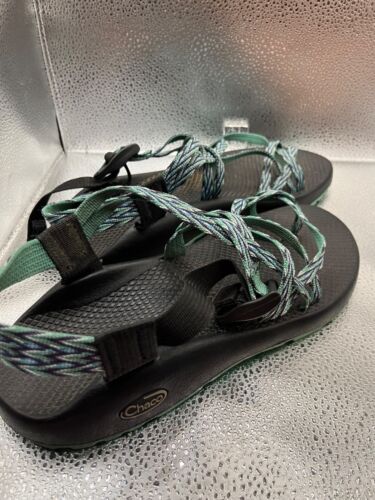 Chaco Womens Outdoor Sandals - Adjustable Straps Black & Teal Size 10 - Picture 6 of 11