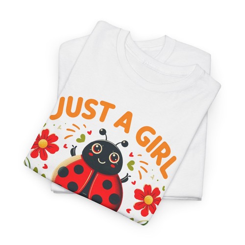 Just a Girl Who Loves Ladybugs T-shirt - Novelty Cute Zoology Insect Graphic Tee - Picture 15 of 52