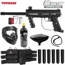 Maddog Tippmann 98 Custom BASIC Titanium CO2 Paintball Gun Starter Package