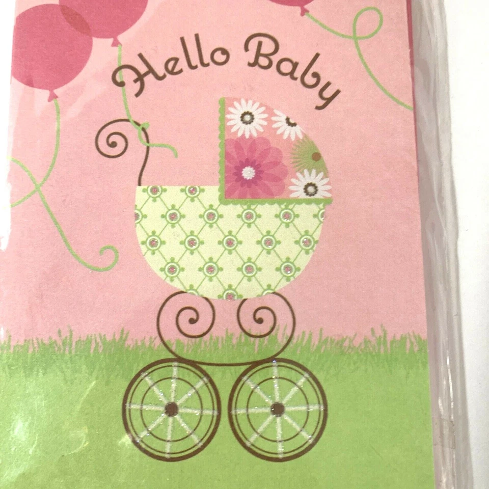 Tarjetas de invitación de baby shower 10 unidades con sobres invitaciones rosas y verdes Foto 3 de 4