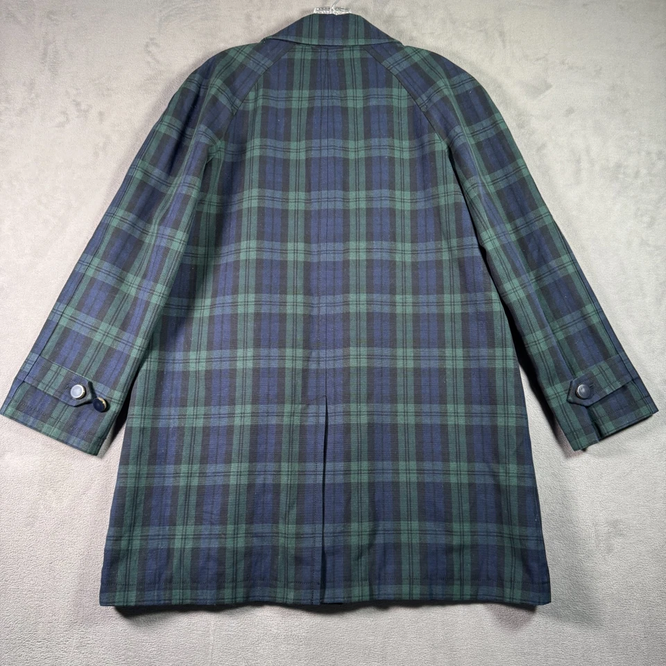 Abrigo Talbots Mujer 8P Tartán Negro Reloj Cuadros Algodón Hasta la Rodilla Academia Prep Foto 2 de 4