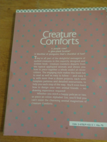 Creature Comforts : A Quilter's Animal Alphabet Book by Barbara Ann Brackman and - Foto 2 di 2