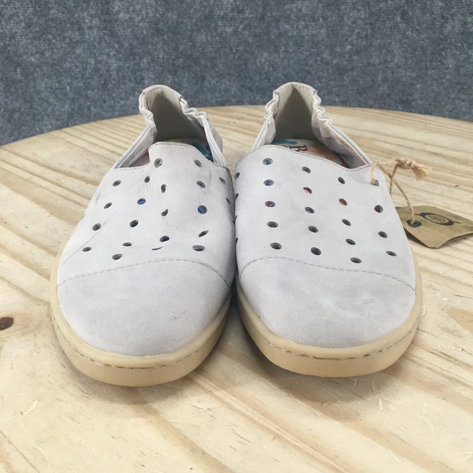 Born Shoes Mujer 8 M Kristin Mocasines Sin Cordones Gris Cuero Comodidad Bajo F39228 Foto 4 de 4