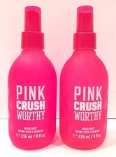 2 VICTORIA'S SECRET PINK CRUSH WORTHY MOOD MIST "FLIRT AWAY" 8oz / 236ml NEW 