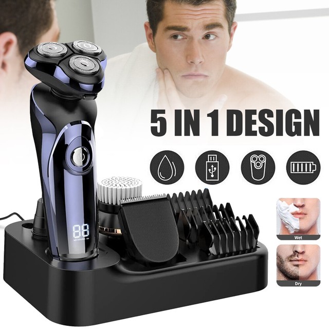 Cordless Electric Shaver Men Razor Wet/Dry Rotary Beard Trimmer Rechargeable AU Cordless Electric Shaver Men Razor Wet/Dry Rotary Beard Trimmer Rechargeable AU