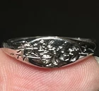 Retro 9 1/2 Unsigned Silver T Etched Ring