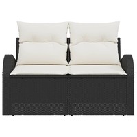 Modernes GartenmöBel Sofa Lounge Set Garnitur Mit Kissen Gartengarnitur 2-Sitzer