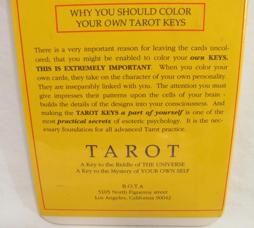 Vintage Hightlights of Tarot Kartendeck & Buchbauer des Adytums NOS B.O.T.A - Bild 4 von 8