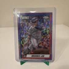 2025 Topps Chrome Baseball Brooks Lee Mojo Refractor RC 35th Anniversary Twins