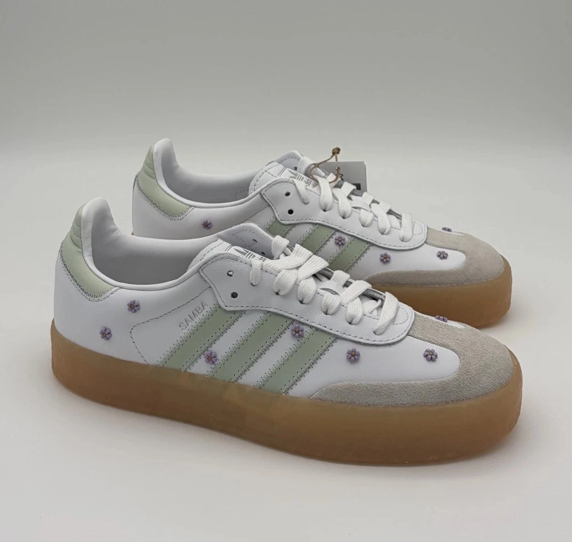 adidas gazelle silver green womens Whimsy Floral Sneakers