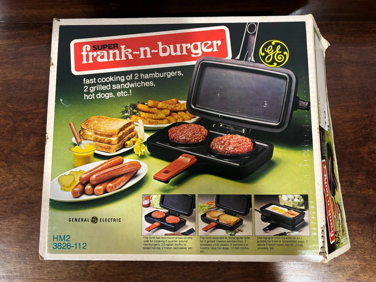 Vintage GE Super Frank N Burger Grill Griddle - NIB